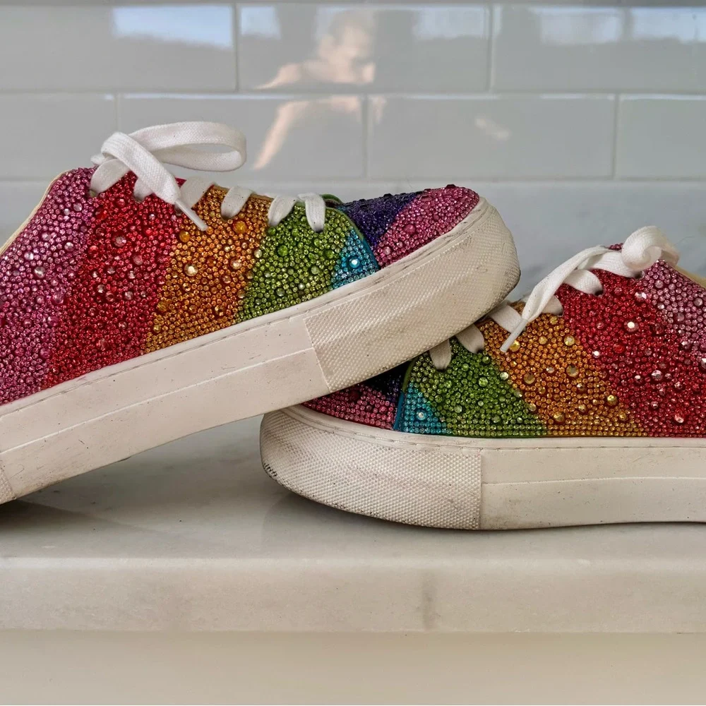 Betsey Johnson Crystal-Embellished Women's Sneakers 9 - Picture 4 of 7